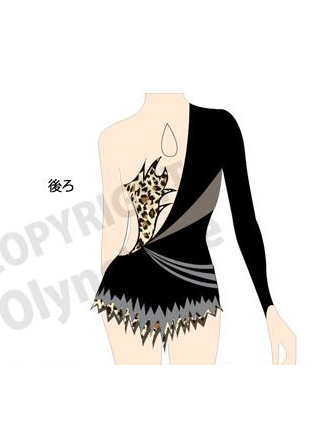 背中も綺麗な新体操レオタード